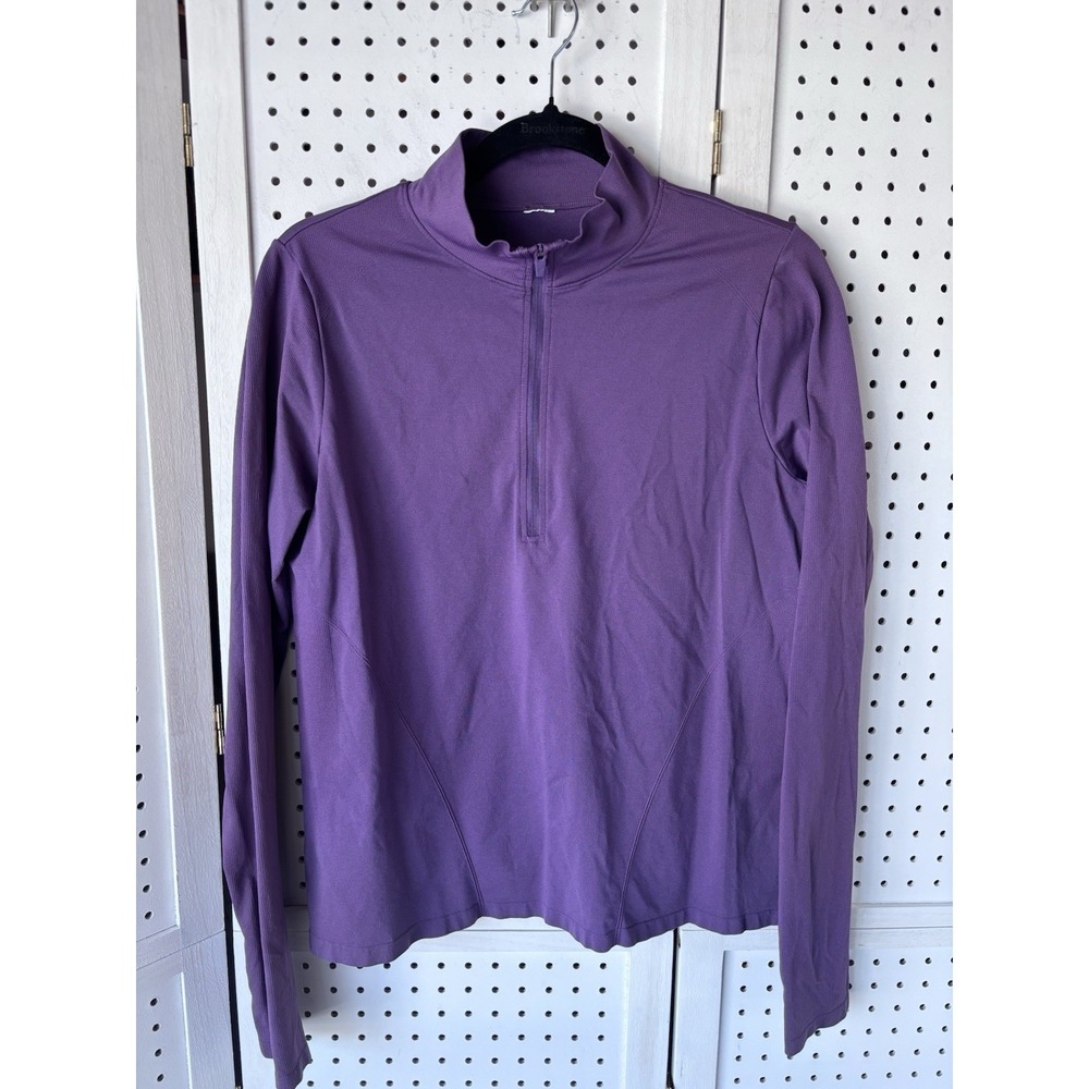 Fabletics Women's M/L? Purple 1/4 Zip Athletic Long SLV‎ Shirt